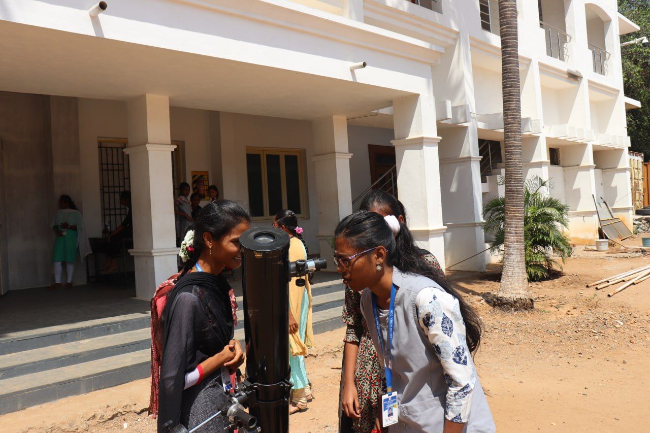 Astronomy workshop with sun observation program @P.K.R women's college, Gobichettipalayam.